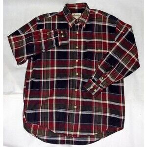 Eddie Bauer Men's Long Sleeve Button Down Plaid Flannel Shirt Size S/P Small